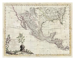 Messico-zatta-1785Messico ouvero Nuova Spagna che Contiene il Nuovo Messico la California con una Parte de' Paesi Adjacenti